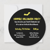 Vampire Halloween-Party Einladung (Rückseite)