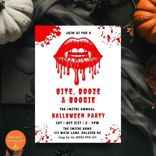 Vampire-Halloween-Party für Rotblut Einladung