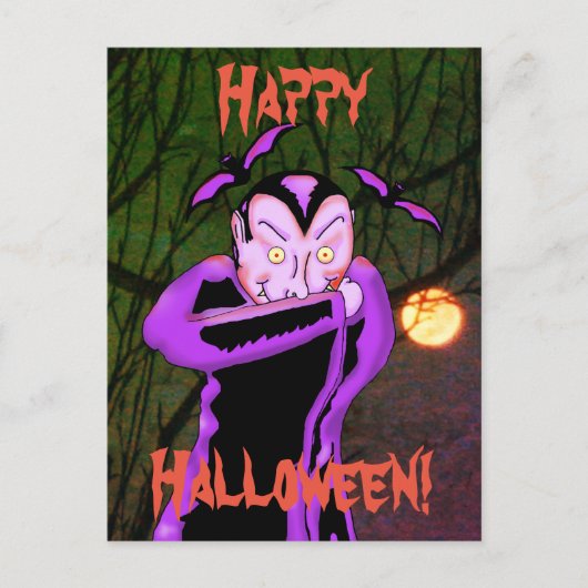 Vampire Halloween Postcard Postkarte (Vorderseite)