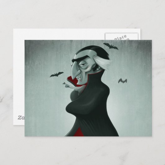 Vampire halloween postkarte (Vorne/Hinten)