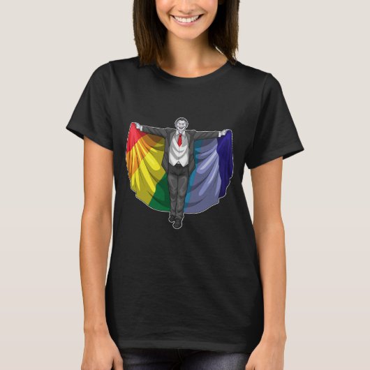 Vampire Halloween Rainbow Coat T-Shirt (Vorderseite)