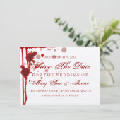 Vampire Halloween Save the Date Fake Blored (Stehend Vorderseite)