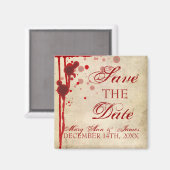 Vampire Halloween Save the Date Fake Blored Magnet (Vorderseite/Rückseite)