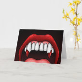 Vampire Halloween Teeth Karte (Gelbe Blume)