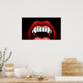Vampire Halloween Teeth Poster (Küche)