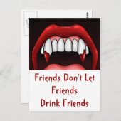 Vampire Halloween Teeth Postkarte (Vorne/Hinten)