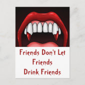 Vampire Halloween Teeth Postkarte (Vorderseite)