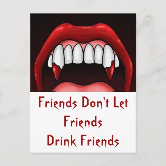 Vampire Halloween Teeth Postkarte (Vorderseite)