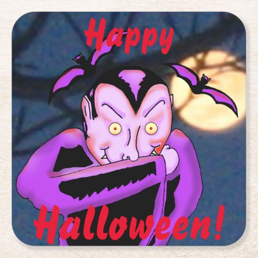 Vampire Halloween Untersetzer (Vorderseite)