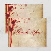 Vampire Halloween Vielen Dank Hinweis Fake blutrot Postkarte (Vorne/Hinten)