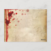 Vampire Halloween Vielen Dank Hinweis Fake blutrot Postkarte (Rückseite)