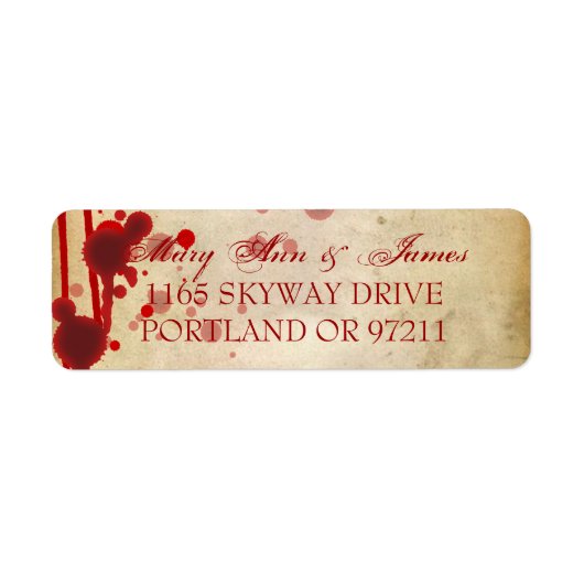Vampire Halloween Wedding Address Fake Blored (Vorne)