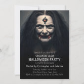 Vampire Hexe Halloween-Party Einladung (Vorderseite)