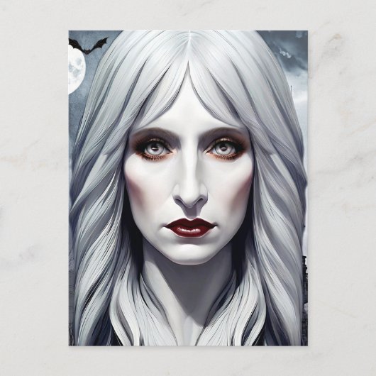 Vampire Hexe Woman Fantasy Dark Art Postkarte (Vorderseite)