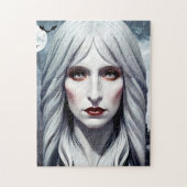 Vampire Hexe Woman Fantasy Dark Art Puzzle (Vertikal)