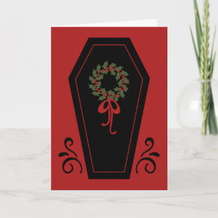 Vampire Holiday Coffin Feiertagskarte