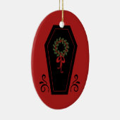 Vampire Holiday Coffin Keramikornament (Rechts)