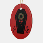 Vampire Holiday Coffin Keramikornament (Links)