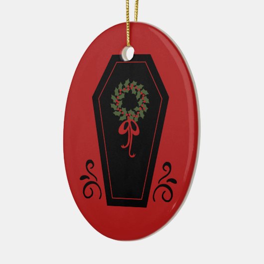 Vampire Holiday Coffin Keramikornament (Links)