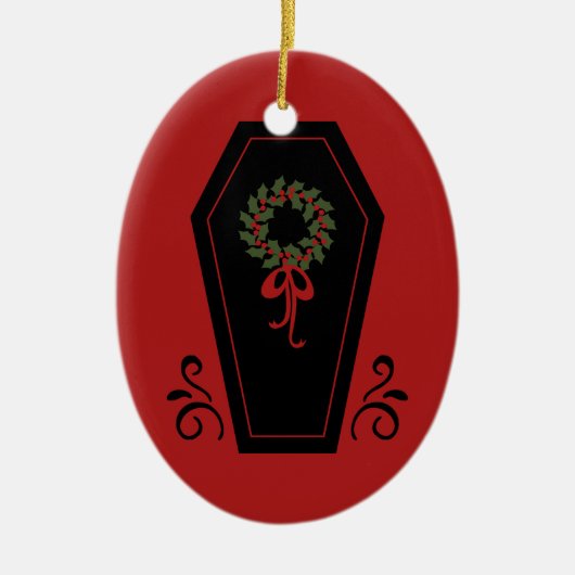 Vampire Holiday Coffin Keramikornament (Vorne)