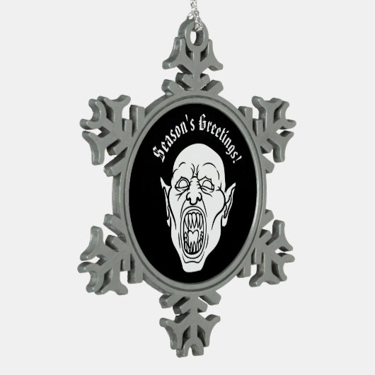 Vampire Horror Schneeflocken Zinn-Ornament (Links)