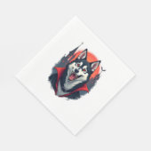 Vampire Husky Bite Serviette (Ecke)