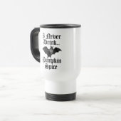 Vampire I Drink nie Pumpkin Gewürz Reisebecher (Vorderseite Links)