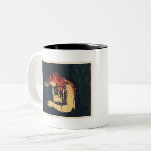 Vampire II von Edvard Munch Zweifarbige Tasse (Vorderseite Links)