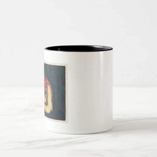 Vampire II von Edvard Munch Zweifarbige Tasse (Mittel)