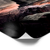 Vampire in Moonlit Graveyard Poster (Ecke)