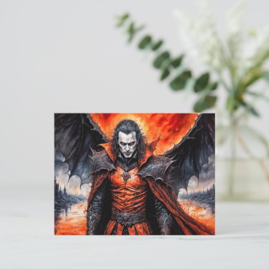 Vampire in Red Moonlight Postkarte (Stehend Vorderseite)