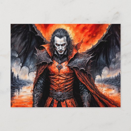 Vampire in Red Moonlight Postkarte (Vorderseite)