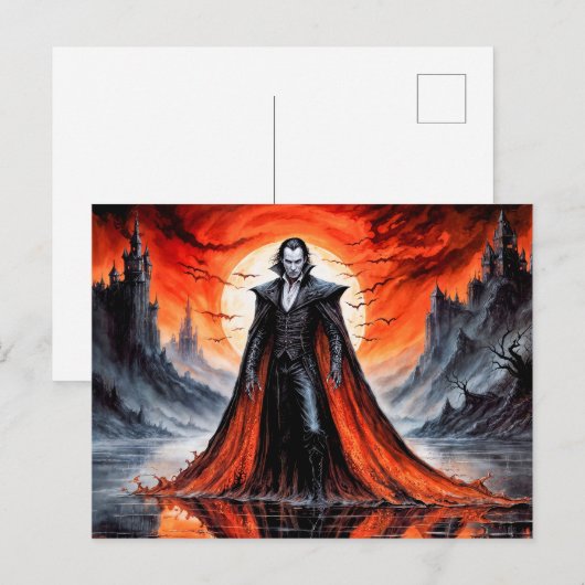 Vampire in Red Moonlight Postkarte (Vorne/Hinten)