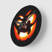 Vampire Jack-O-Lantern Runde Wanduhr (Winkel)