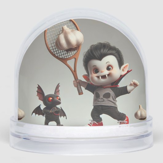 Vampire Kid Tennis Player von Natasha Us Schneekugeln (Vorderseite)
