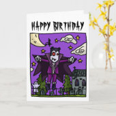 Vampire Kindergeburtstag Card Karte (Gelbe Blume)