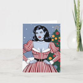 Vampire Lady Christmas Karte