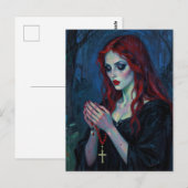 Vampire Lady With Rosary Postkarte (Vorne/Hinten)