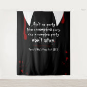 Vampire Lair Party Stoppen Sie Halloween nicht Wandteppich (Vorderseite)