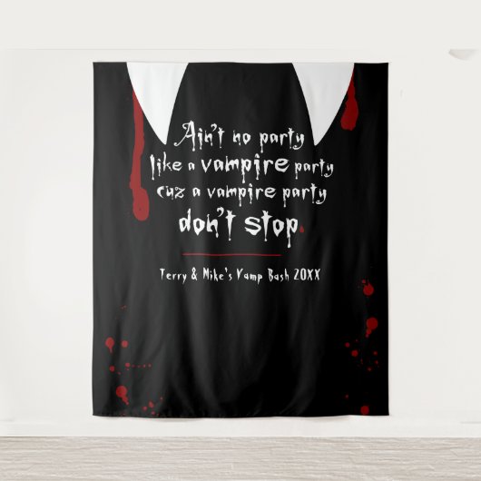 Vampire Lair Party Stoppen Sie Halloween nicht Wandteppich (Vorderseite)