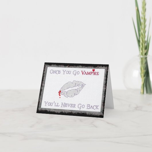 Vampire-Liebe Feiertagskarte (Vorderseite)