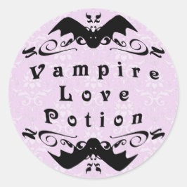 Vampire Liebe Potion Halloween Round Stickers