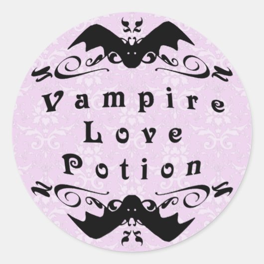 Vampire Liebe Potion Halloween Round Stickers (Vorderseite)