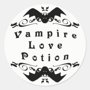Vampire-Liebe-Trank Halloween Runder Aufkleber