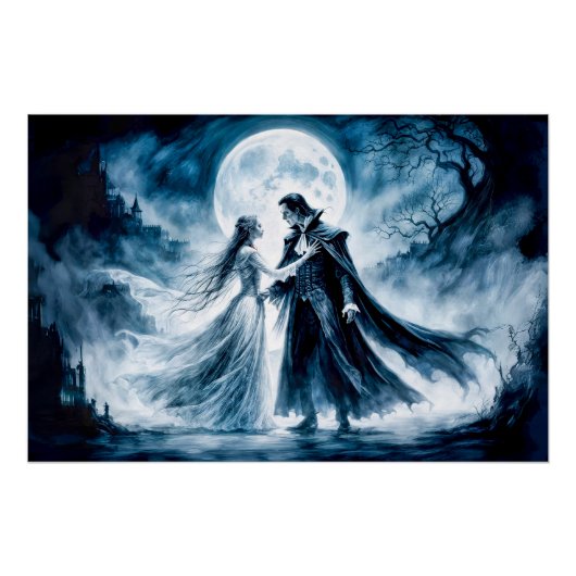 Vampire-Liebe unter Moonlit Sky Poster (Vorderseite)