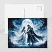 Vampire-Liebe unter Moonlit Sky Postkarte (Vorne/Hinten)
