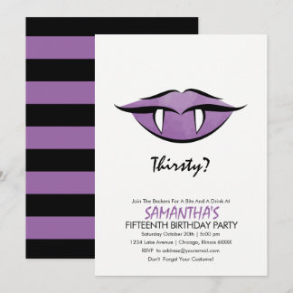Vampire Lips Geburtstagsparty Einladungskarte Einladung