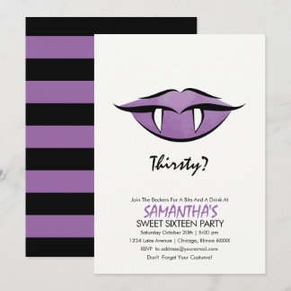 Vampire Lips Goth 16 . Geburtstag Einladungskarte Einladung