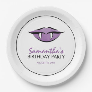 Vampire Lips Goth Birthday Party Paper Teller