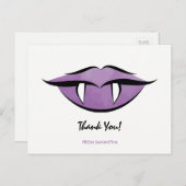 Vampire Lips Goth Halloween Geburtstagskarte Postkarte (Vorne/Hinten)